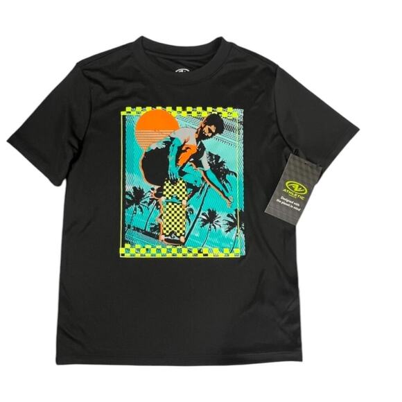 Athletic Works Boy Size S 6 - 7 T Shirt Kids Skateboarding Graphic Skateboard - Picture 3 of 9